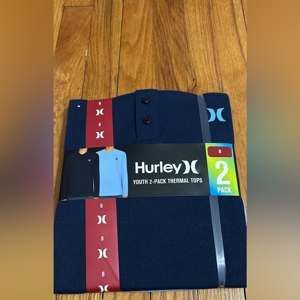 Boys Hurley 2 pack thermal shirts NWT